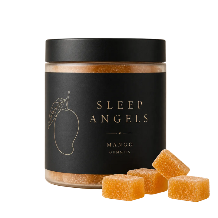 Soft, golden, and made for the end of the day, Sleep Angels Mango Gummies are a dreamy nighttime ritual.