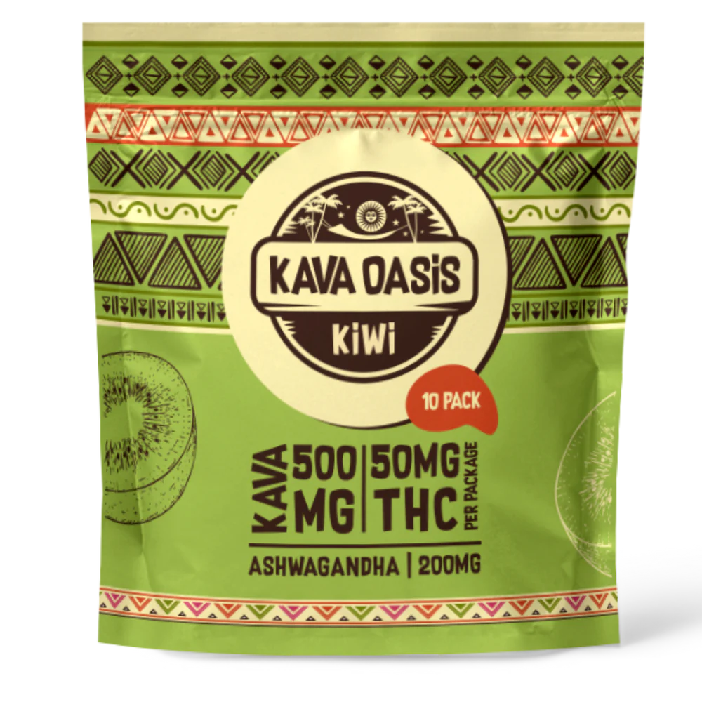 Kava Oasis Edibles with THC, Ashwagandha, and Kava