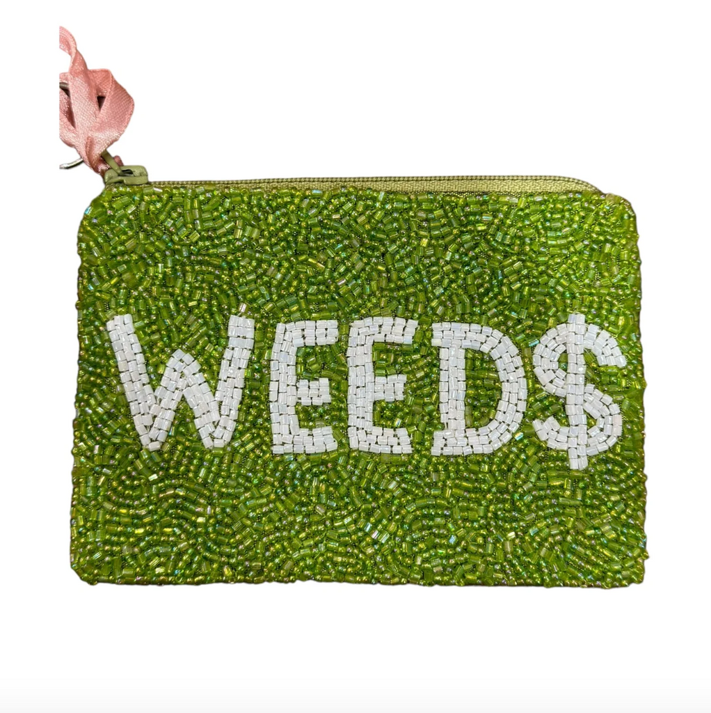 Weed $ Beaded Pouch