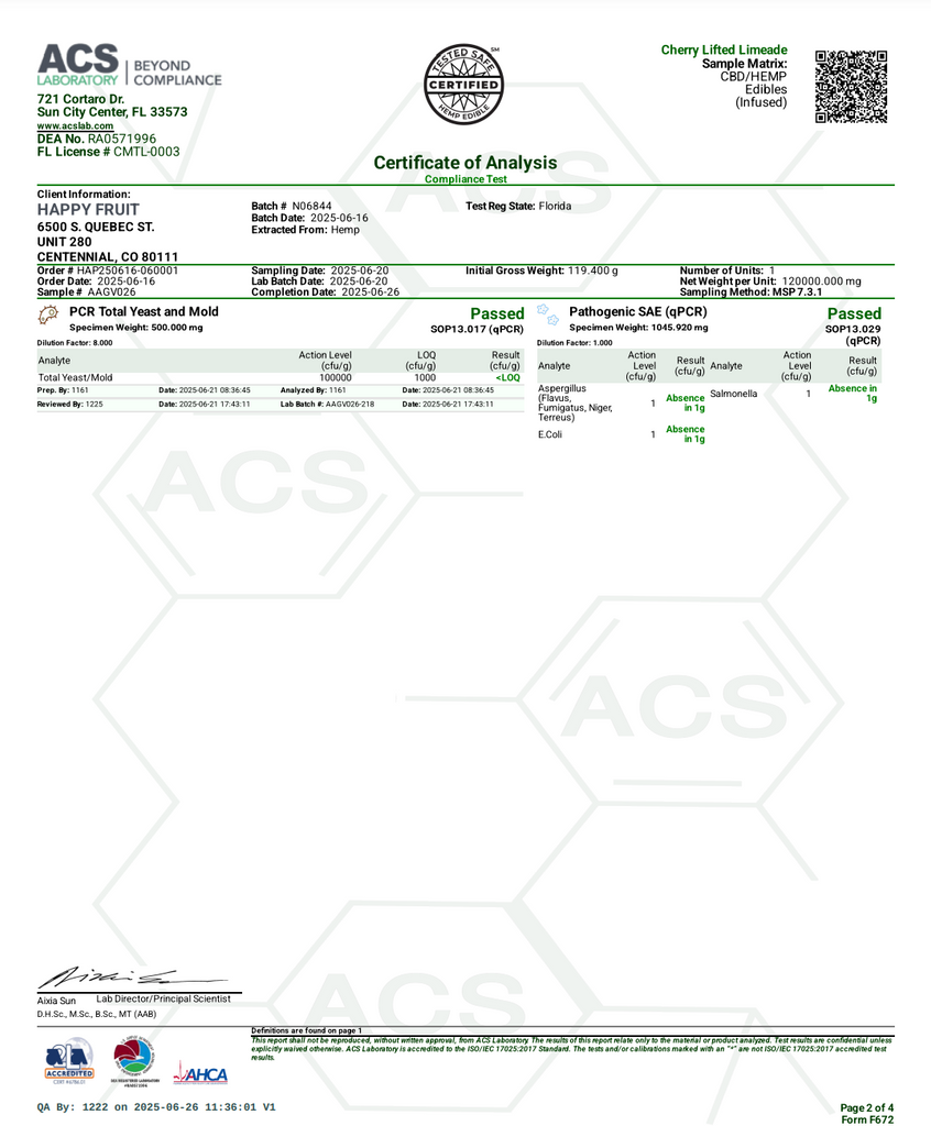 Happy Fruit- Cherry Lifted Limeade - Sativa