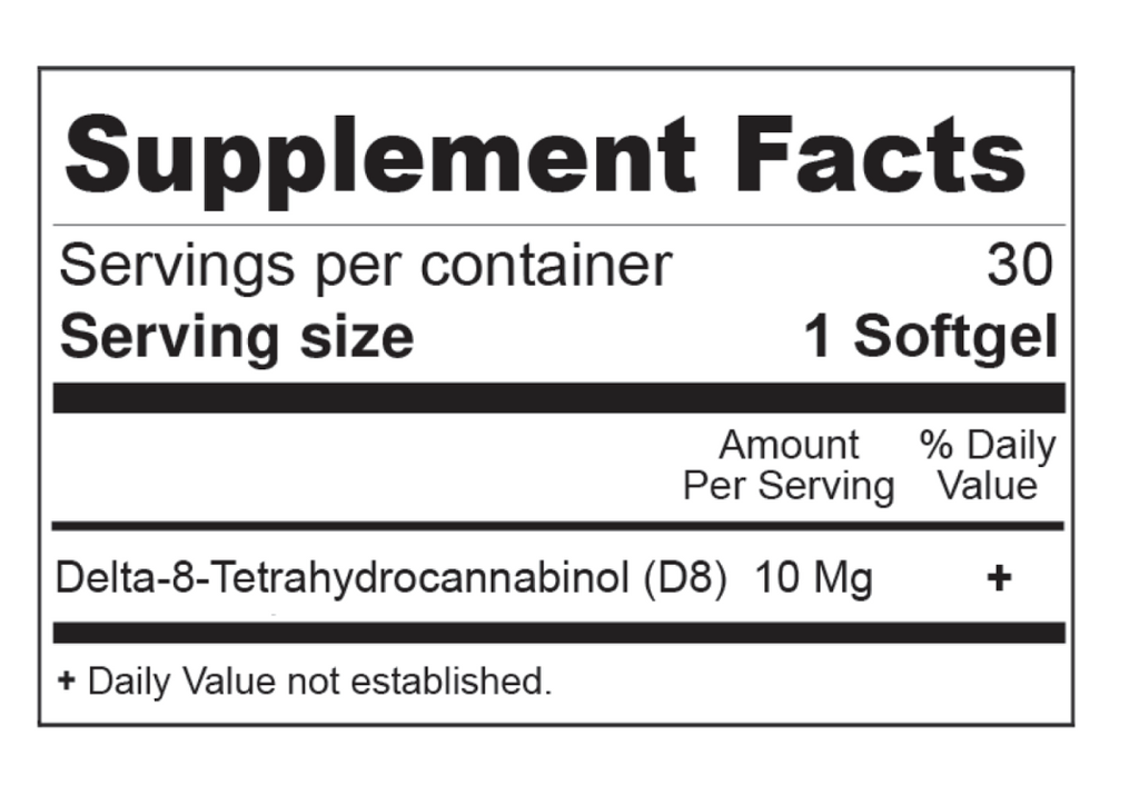 Delta 8 Capsules (10mg) 30ct