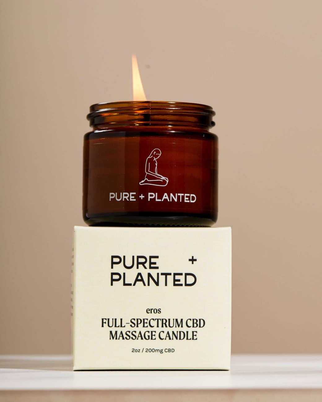 Pure + Planted Full Spectrum CBD Massage Candle