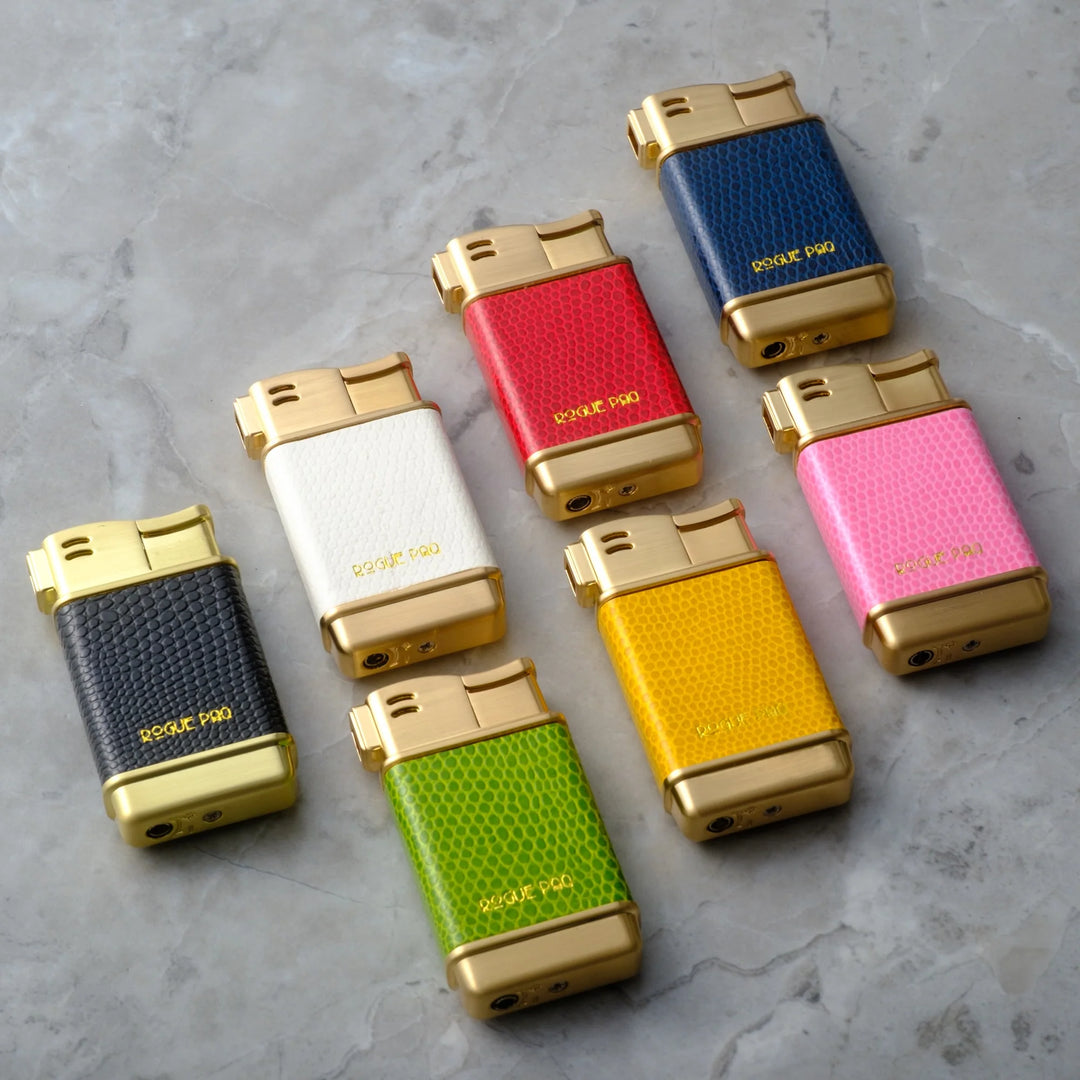 Gold-Toned Refillable Butane Lighters